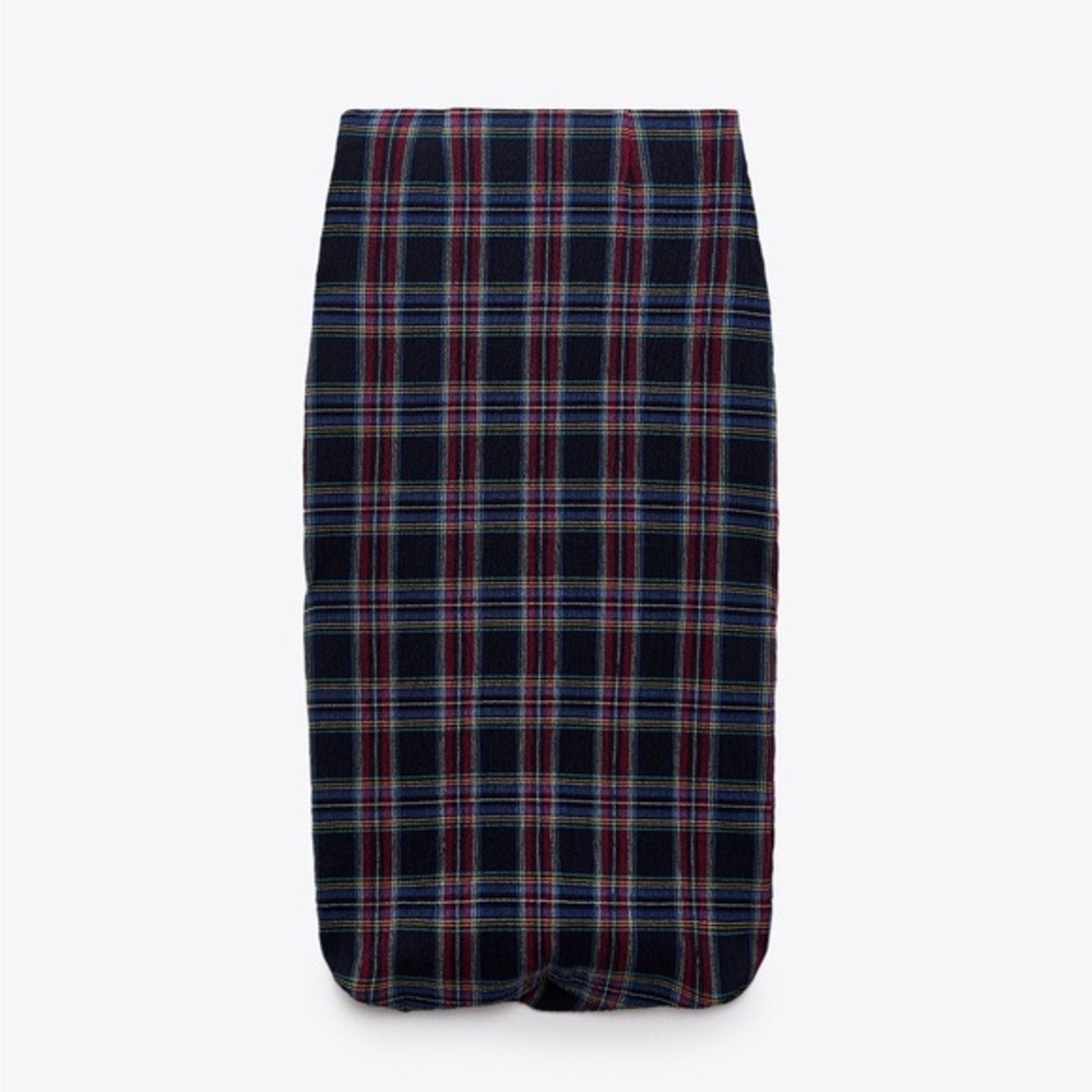 NWT New Zara Plaid Bubble Skirt Size XS